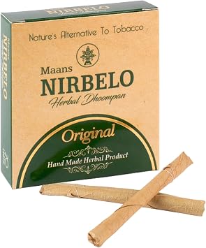 Herbal Dhoompan - Tobaco Free and Nicotine Free - Made from All Natural Ingredients - 20 Beedis - 01 Pack - Original Flavor