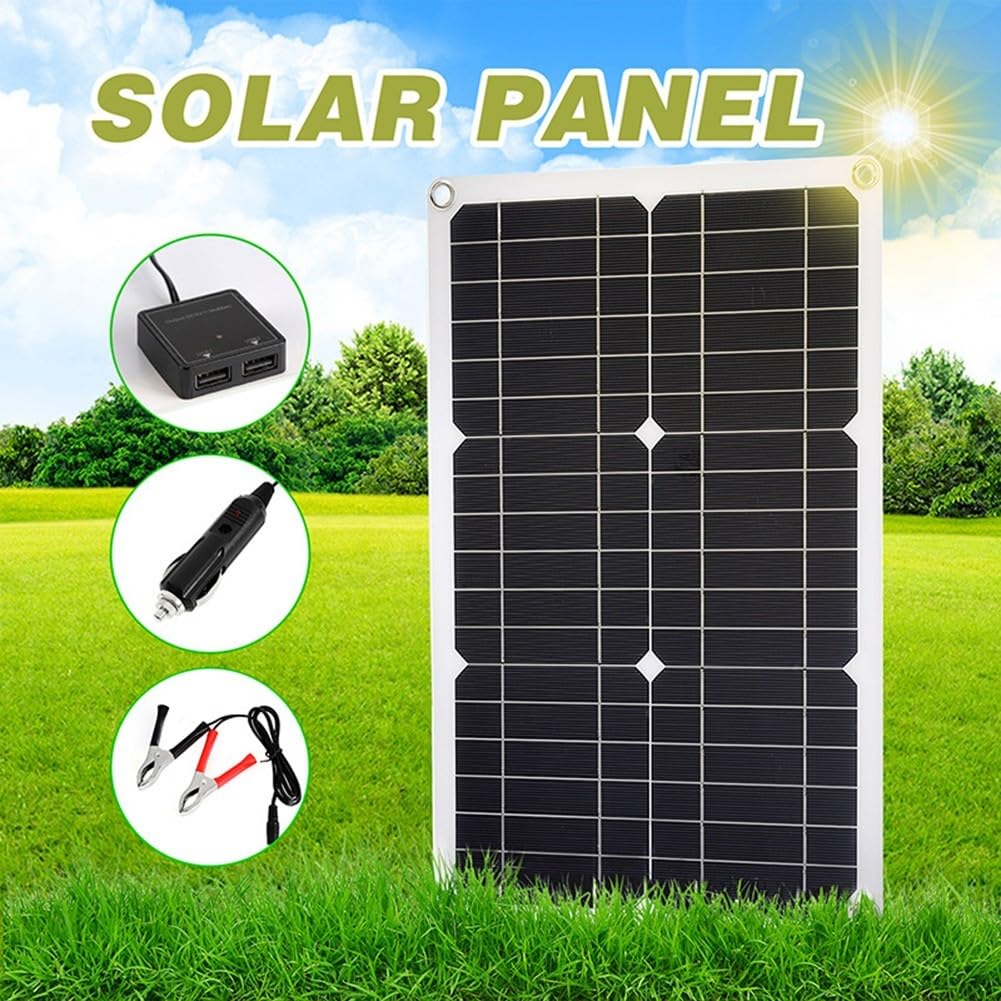 Módulo solar portátil de 100 W para caravana y RV (sin controlador)