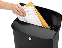 Vista 7 de Architectural Mailboxes Princeton™ Locking, Wall-Mounted Mailbox for Outside, Metal Galvanized Steel Medium Mail Box with Lock and Key Drop Box