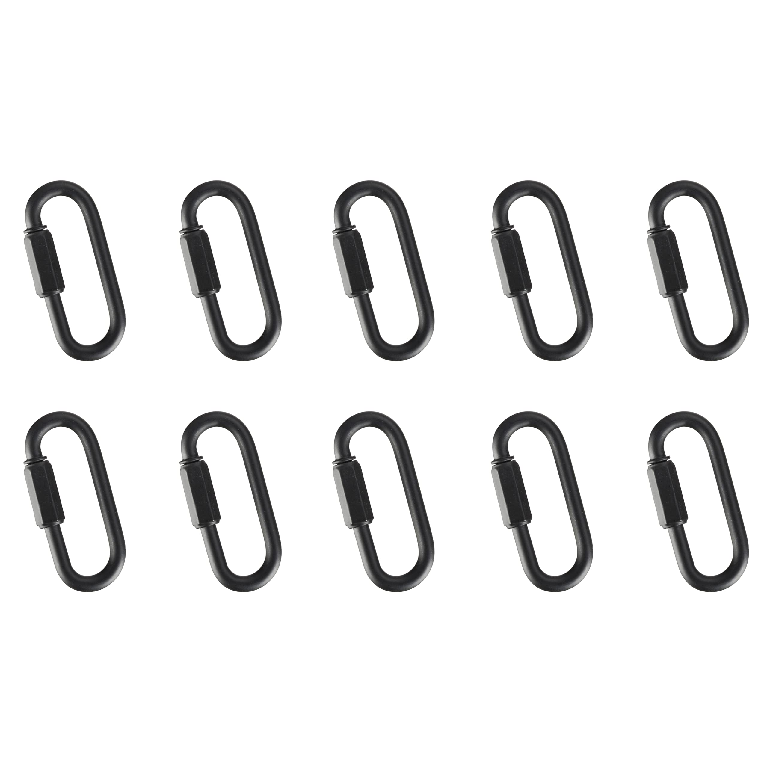 Aspen Creative 21112-91, 10 Pack Heavy Duty Chain Connecting Link. Size:1-3/4"L x 3/4" W., Matte Black Finish, 9 Gauge