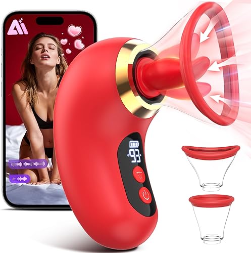 Miniatura 12 de Vibrador Juguetes Sexuales para Adultos para Mujeres - Vibrador de Succión Rosa 5 en 1 Juguete Sexual, 3 Succiones, 9 Lamidas de Lengua y Vibración