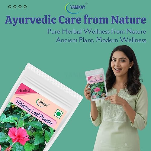 Miniatura 5 de Polvo de hoja de hibisco para caída y crecimiento del cabello, lavado de cabello 100% natural, 300 GM 10.58 oz para un cabello saludable