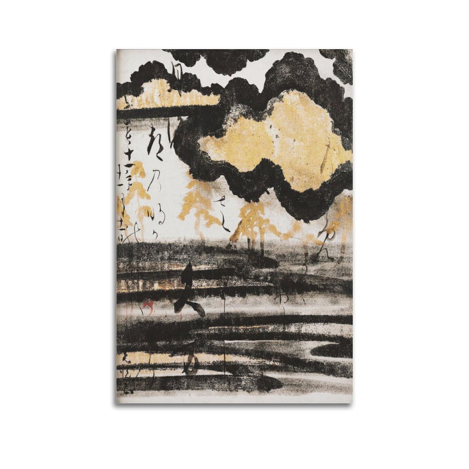 xiaoxiaoshen Japanese Poem-card Aesthetic Home Decor Canvas Poster Wall Art Prints Room Aesthetic Murals Bedroom And Living Decorations 08x12inch(20x30cm)