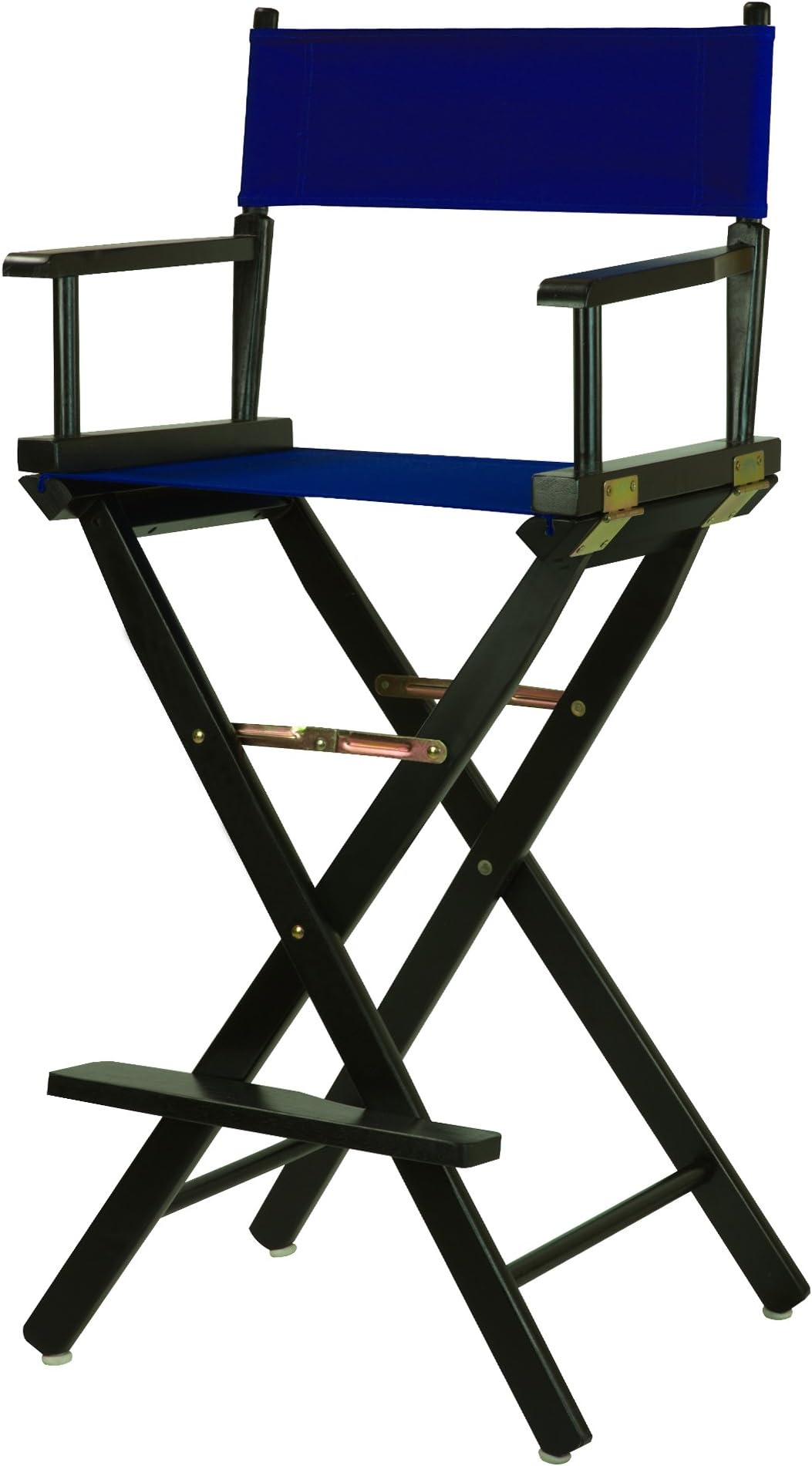 Casual Home 30" Director's Chair Black Frame-with Royal Blue Canvas, Bar Height
