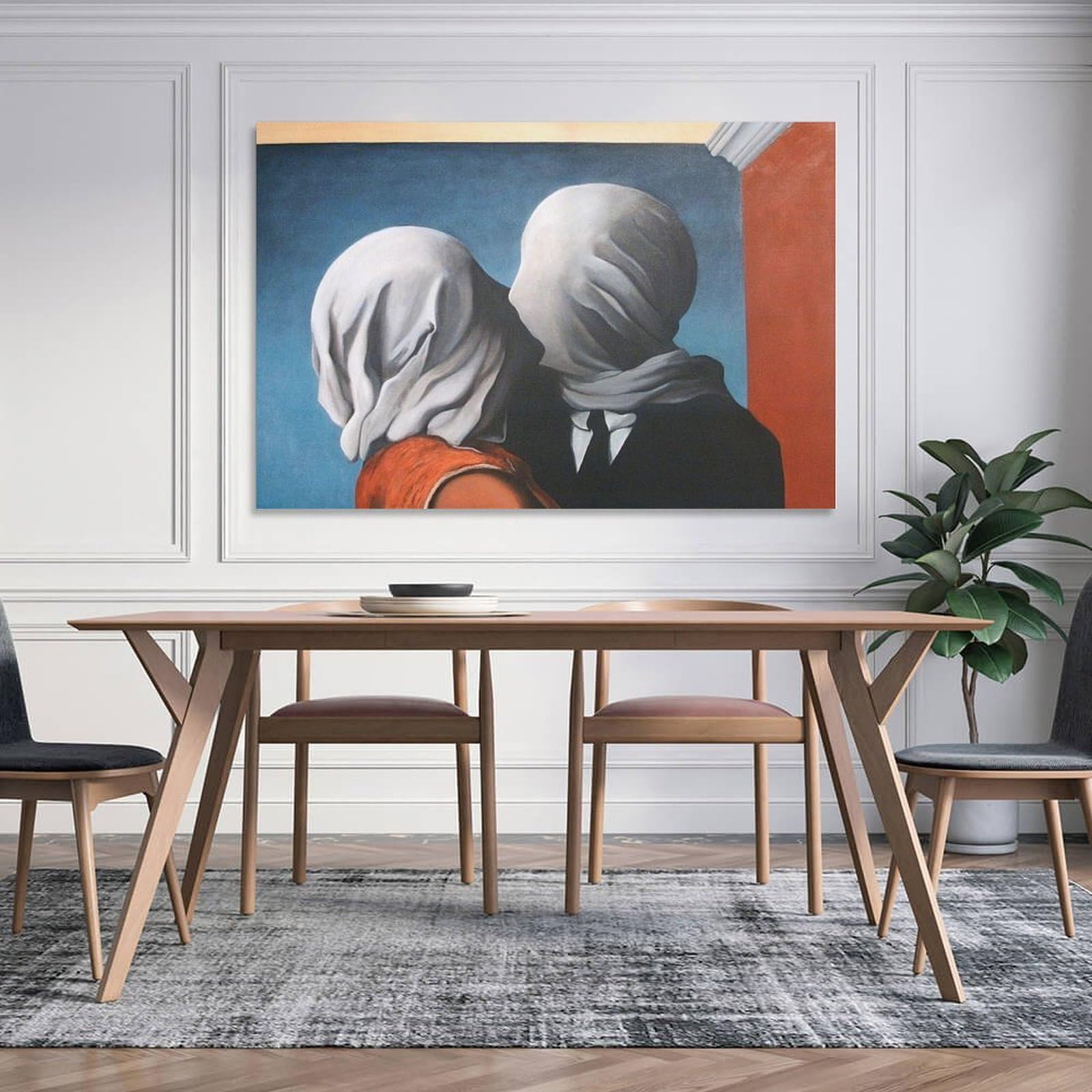 No.210フレーム付きキャンバスアート マグリット オマージュアート