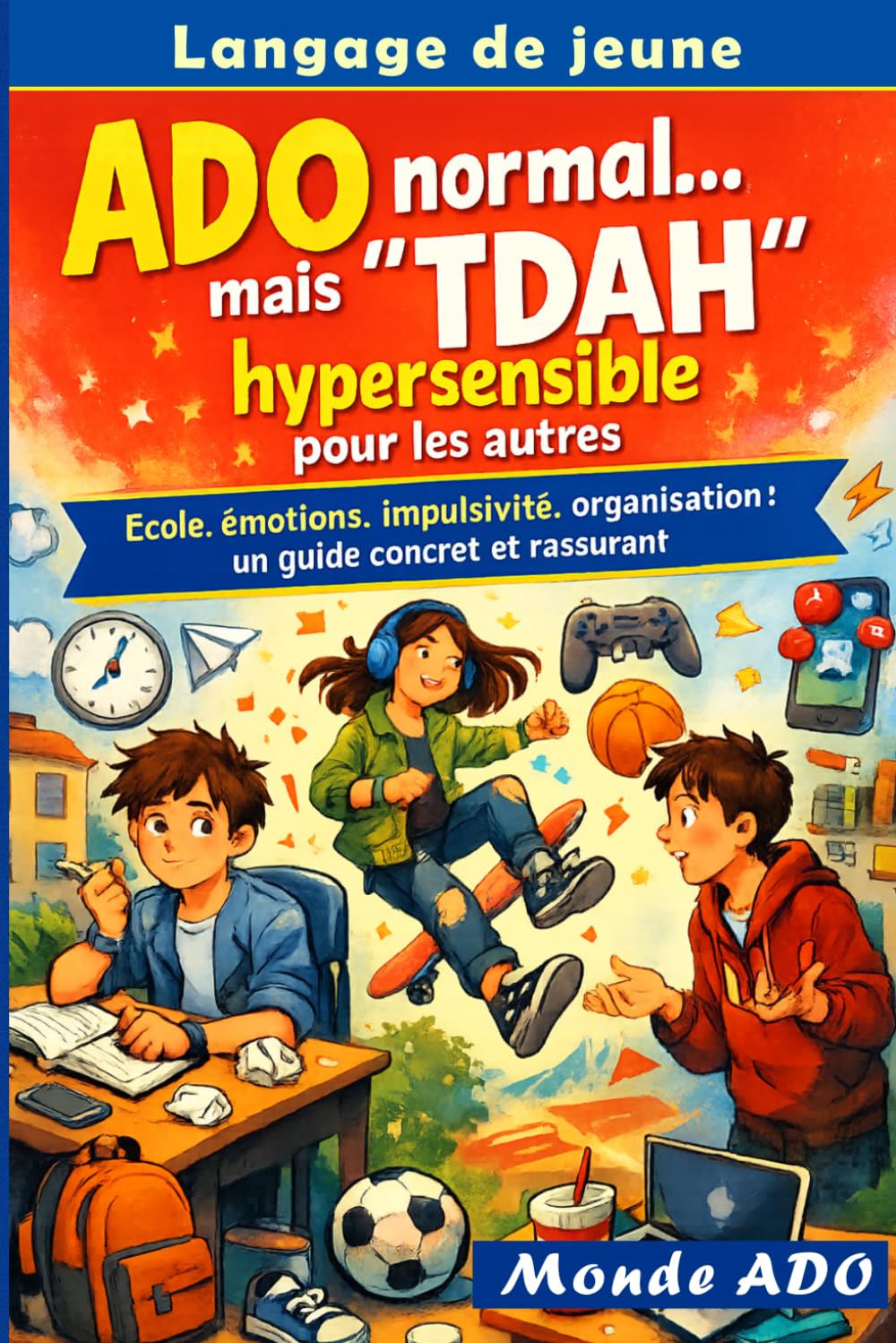 ADO normal et hypersensible… mais « TDAH » pour les autres: École, émotions, impulsivité, organisation : un guide concret et rassurant