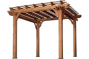 Backyard Discovery Cedar Pergola for Patio Backyard, 10' x 10'