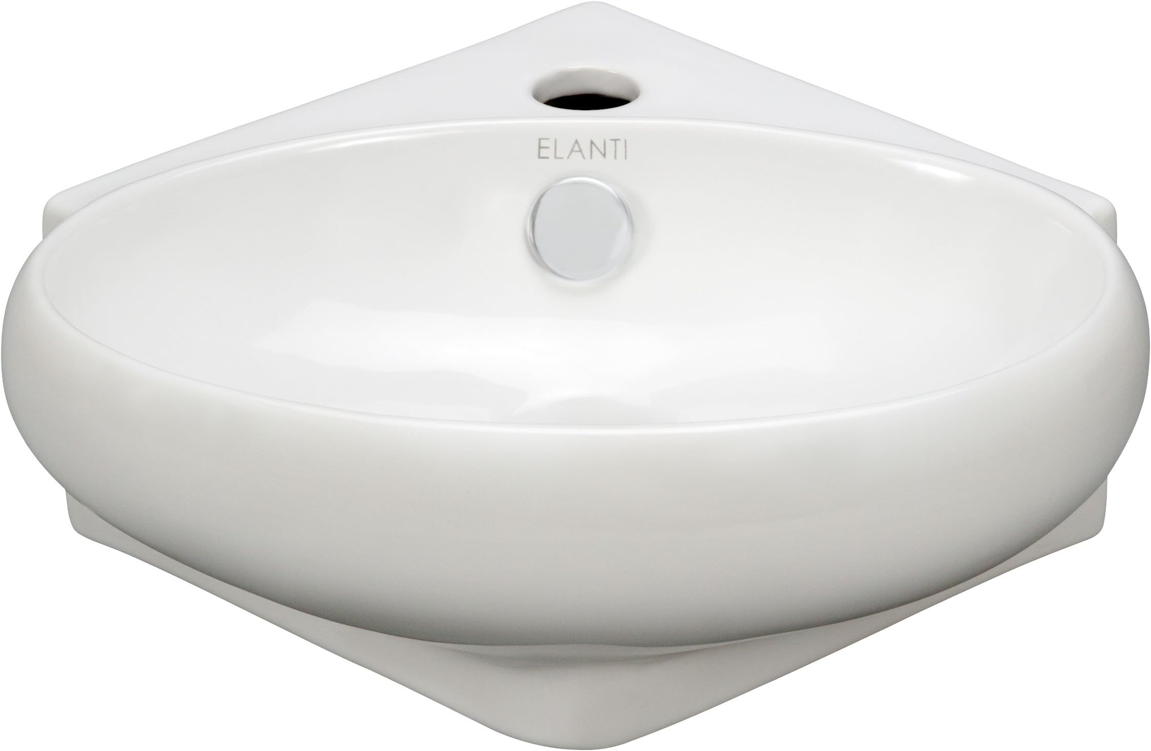 EC1103 Sink, Oval Compact (14.1 x 15.4 x 5.2 Inches), White