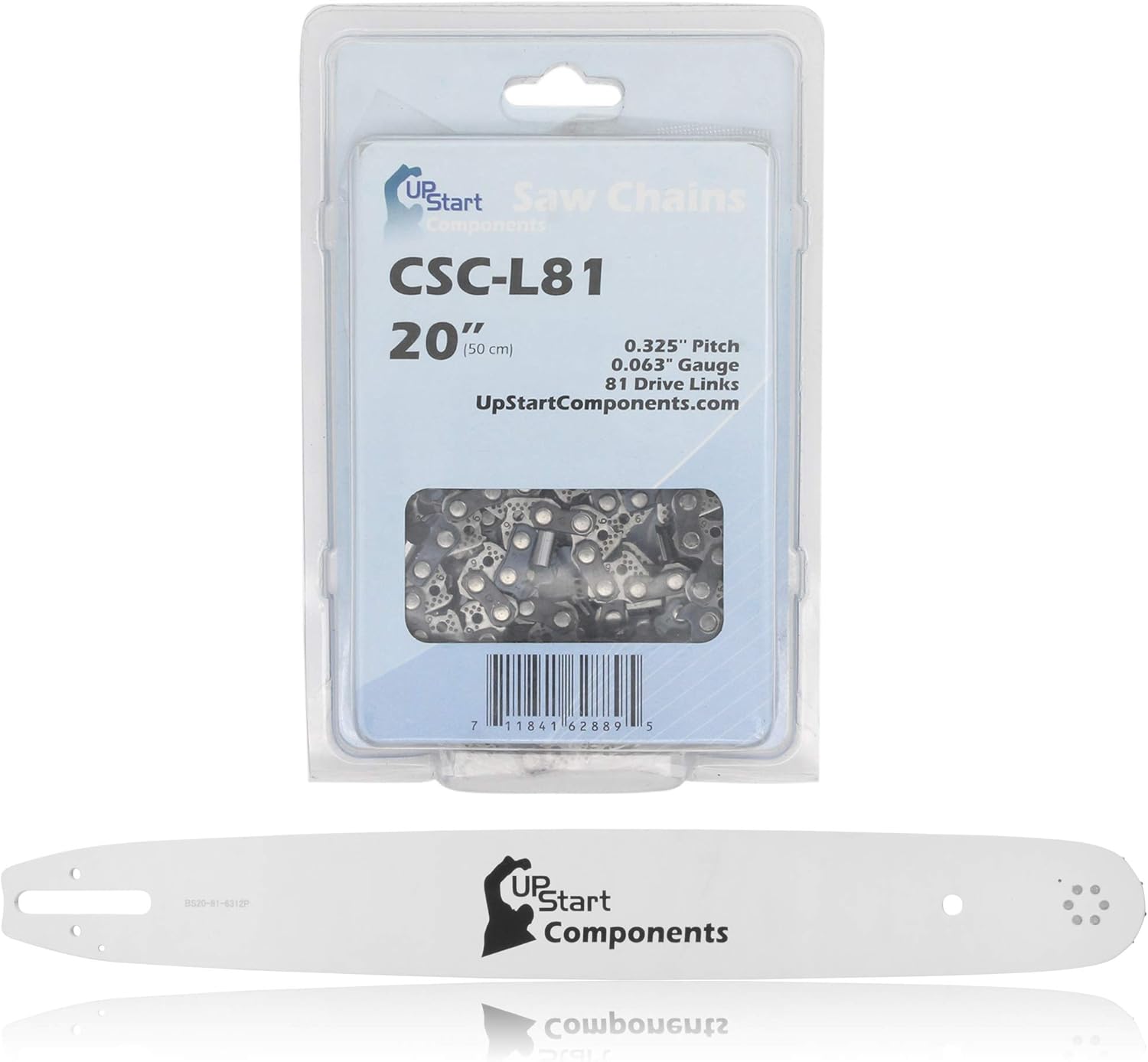 UpStart Components Replacement 20" Multi Rivet Bar and 20" L81 Chain Combo for Stihl MS290, Stihl MS 271, Stihl MS 270, Stihl MS 280, Stihl MS 260, Stihl 36, Stihl 28, Stihl 24, Stihl 26 Chainsaw