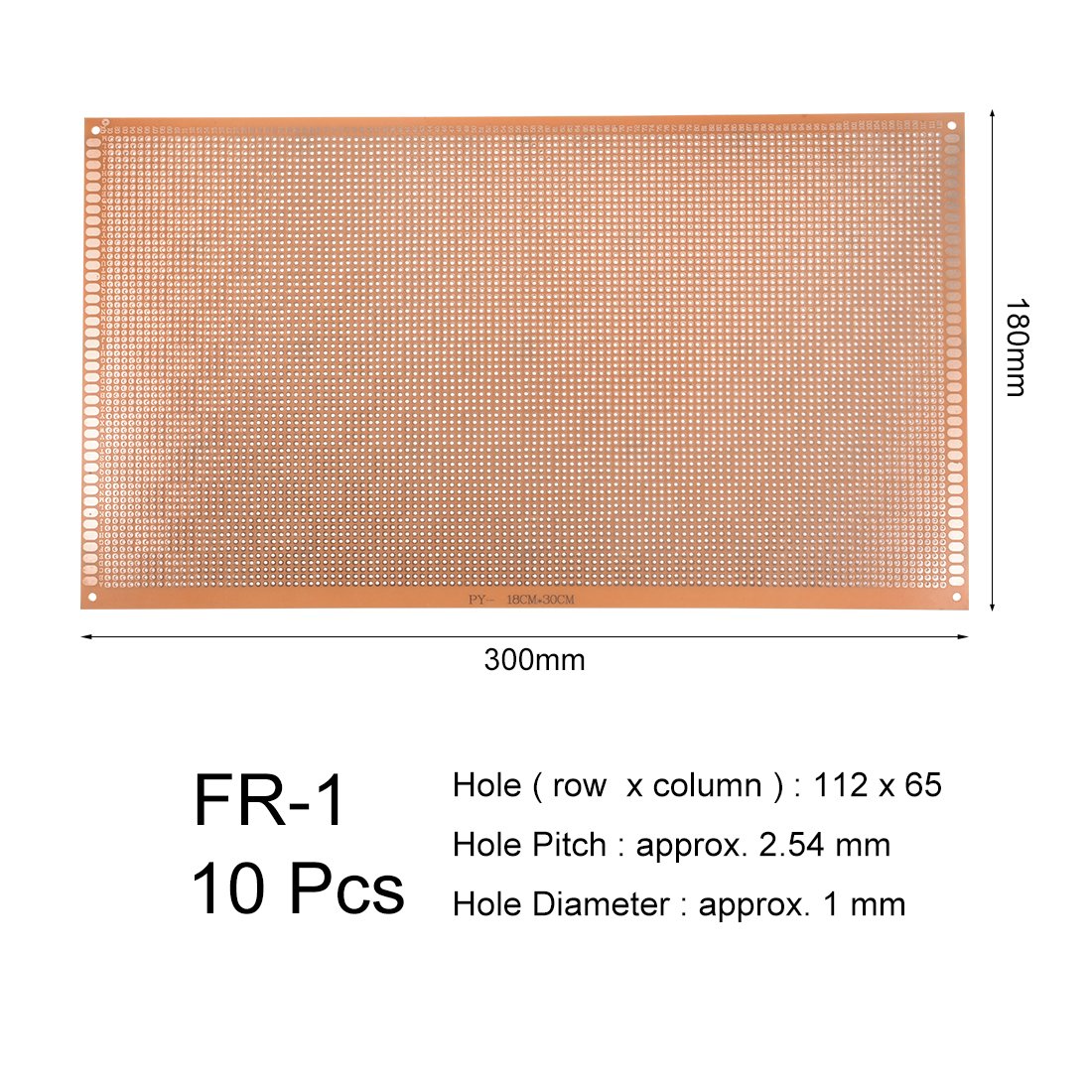 sourcing map 10 piezas Placa de circuito impreso de papel 18x30 cm