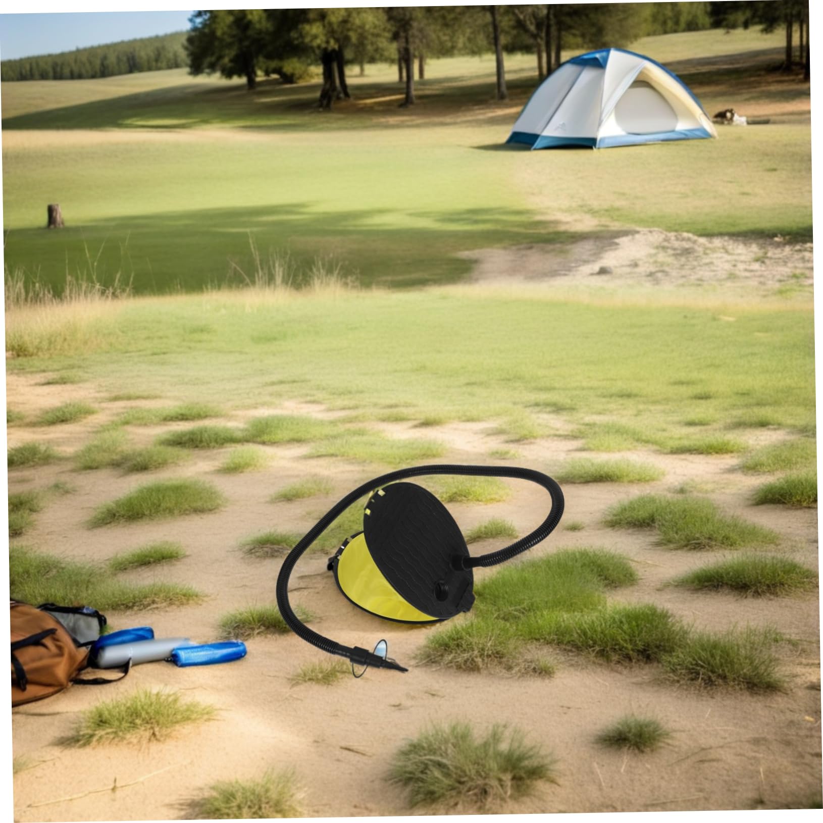 PRETYZOOM 2 Stück Fußpumpe Blasebalg Luftpumpe Aufblasbar Adapter Schnell Luftbett Isomatte Campingmatte Outdoor Zubehör Fußbedienung Kompakt