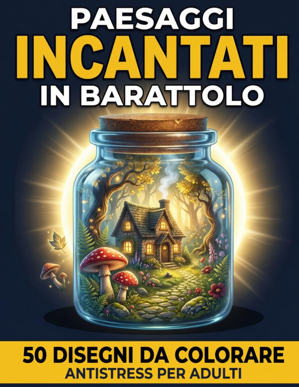 Paesaggi Incantati in Barattolo: 50 Disegni da Colorare – Antistress per Adulti
