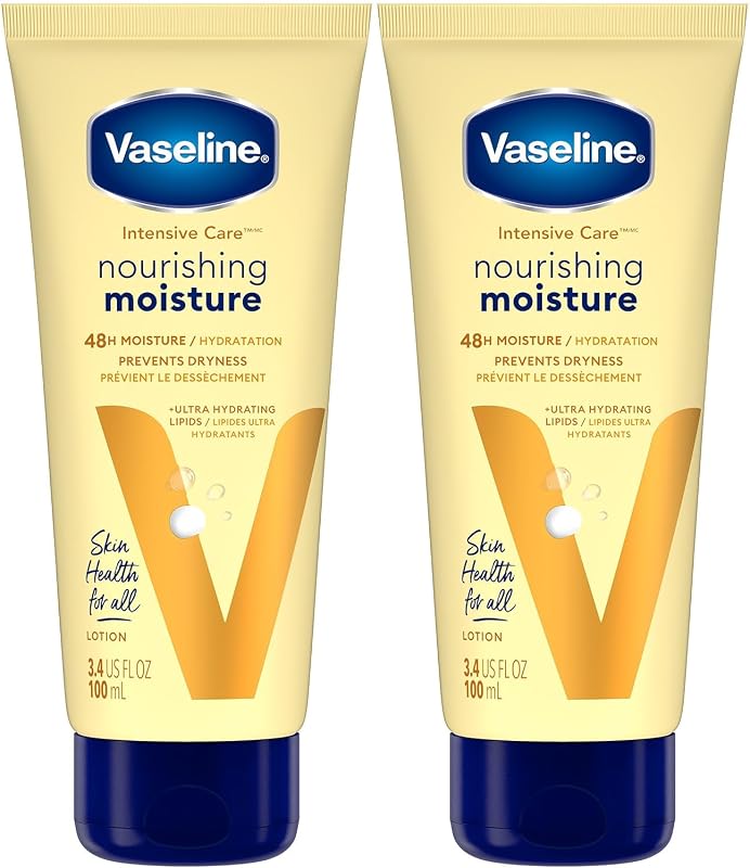 Lotion, Intensive Care Nourishing Moisture 2-Pack – Moisturizer with Oat Extract + Ultra-Hydrating Lipids for Healing Extremely Dry Skin, 3.4 Oz Ea