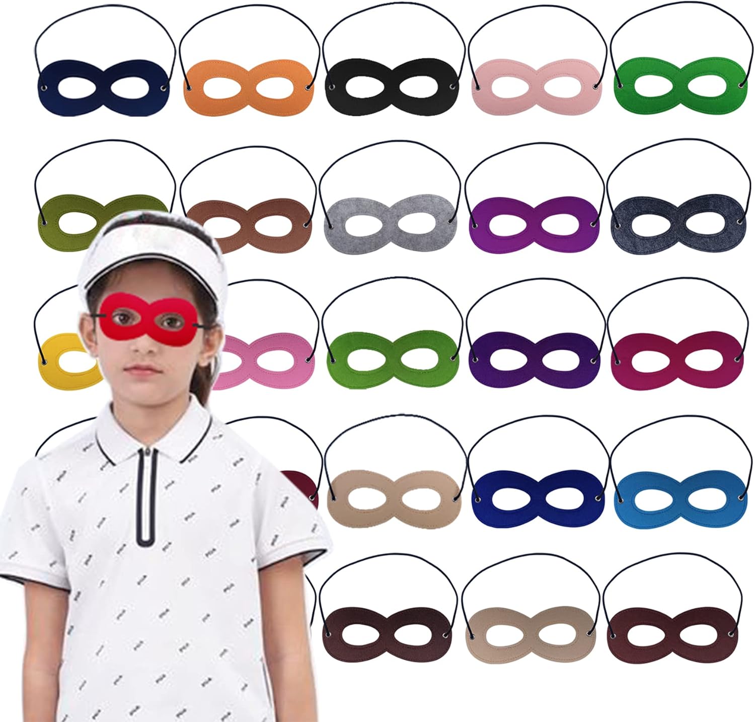 Superhero Masks for Kids,Party Cosplay Dress Up Superhero Eye Masks(25 Pieces) - Image 5