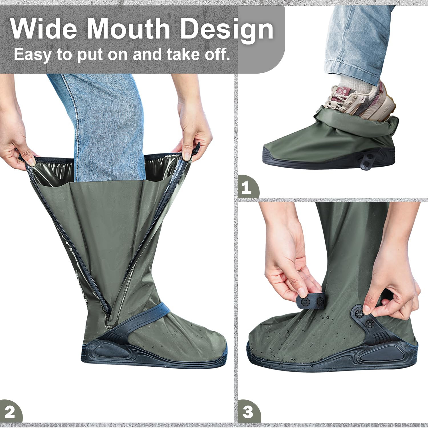 Fundas impermeables para botas de lluvia para hombres y mujeres