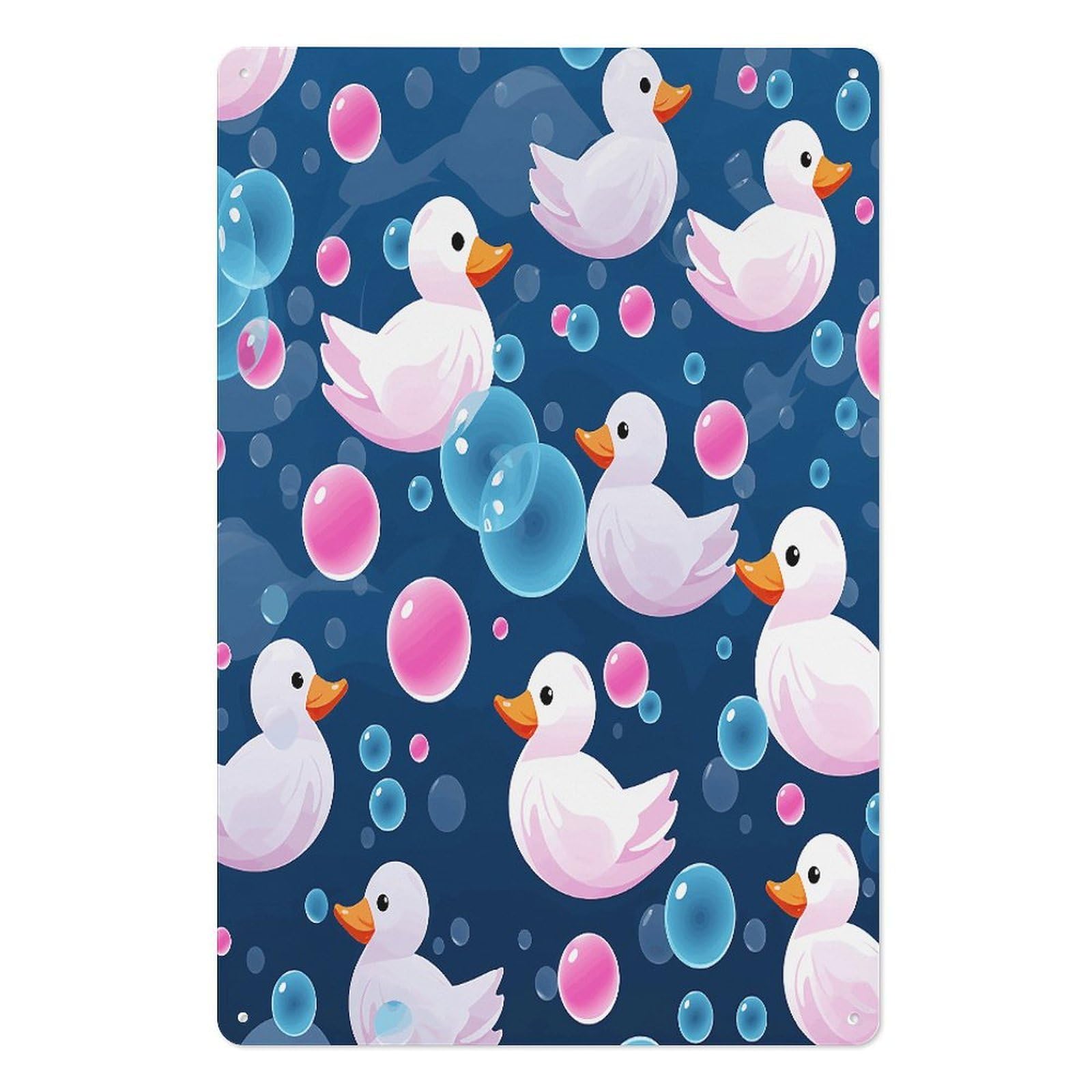 Adfgyerh Style Several Cartoon Ducks Tin Sign Hanging Art Prints,Wall Decor For Gifting And Party Decoration 7.9X11.8 Inch,Wall Art For Home Garden Greenhouse Living Room Bedroom Yard