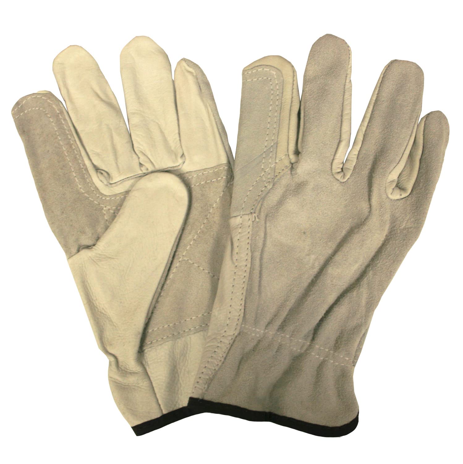 Cordova 8261S Grain Cowhide Driver Gloves, Split Leather Double Palm & Back, Keystone Thumb, Unlined, Small, 12-Pack
