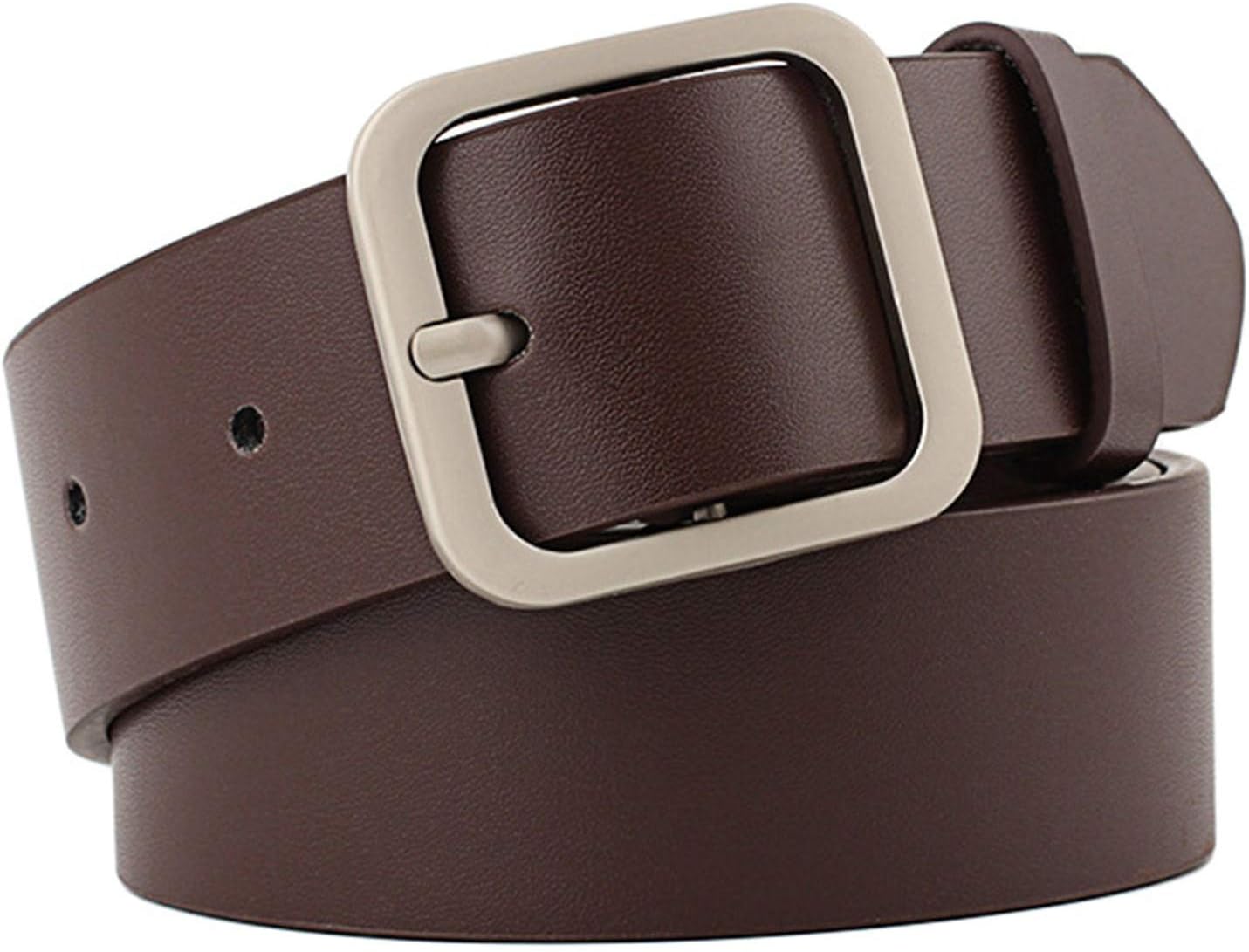 Andongnywell Women Casual Leather Belt for Jeans Waist Belts with Buckle Waistband Waist Strap Waist Cinch