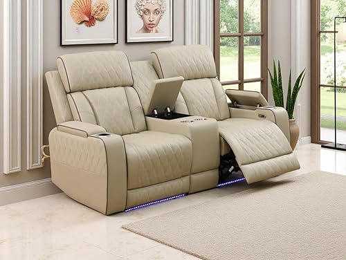 Miniatura 38 de Juego de sofás reclinables eléctricos, juegos de muebles de sala de estar, sofá reclinable eléctrico moderno negro, sofá biplaza y silla con Negro