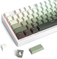 Vista 32 de Guffercty kred - Juego de 125 teclas de perfil XDA, PBT, retro, con cubierta de sublimación de tinte, diseño ANSI, para teclado mecánico Cherry Mx