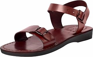 Men/Women Biblical Jesus Leather Sandals/Slides From Jerusalem (Jerusalem Style I)