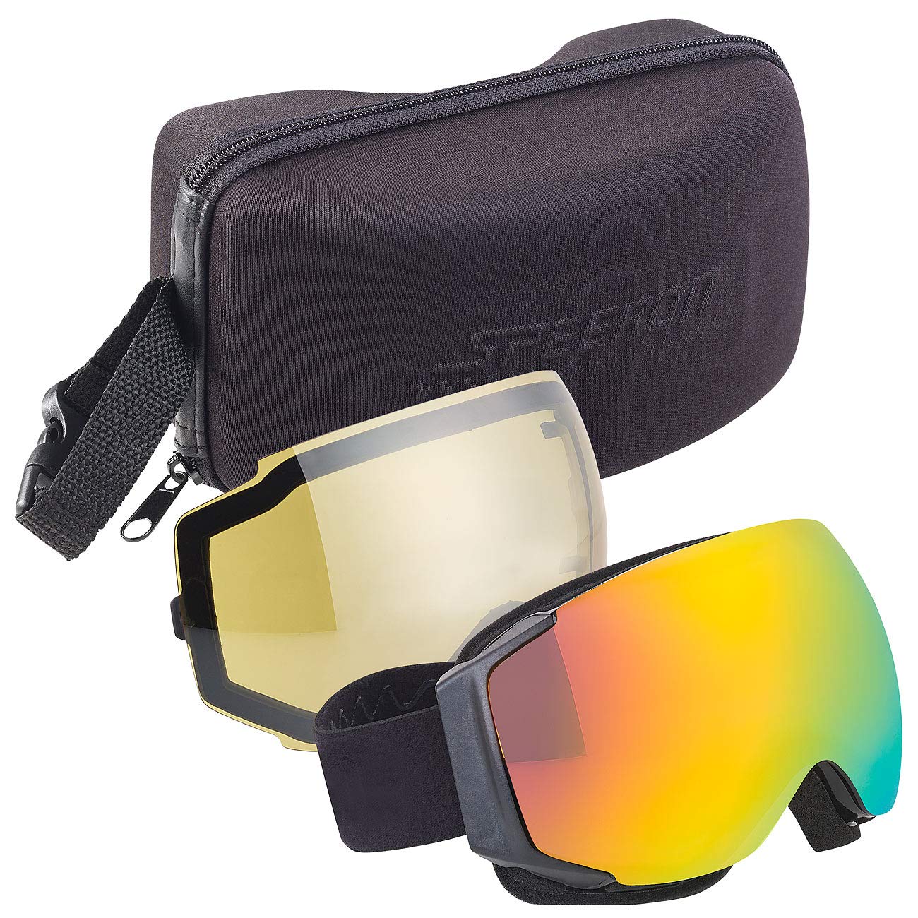 Speeron occhiali per sport invernali: Set da 2 Occhiali da sci e snowboard, Vista panoramica, Protezione contro l'appannamento (con protezione UV, sport invernali con UV)