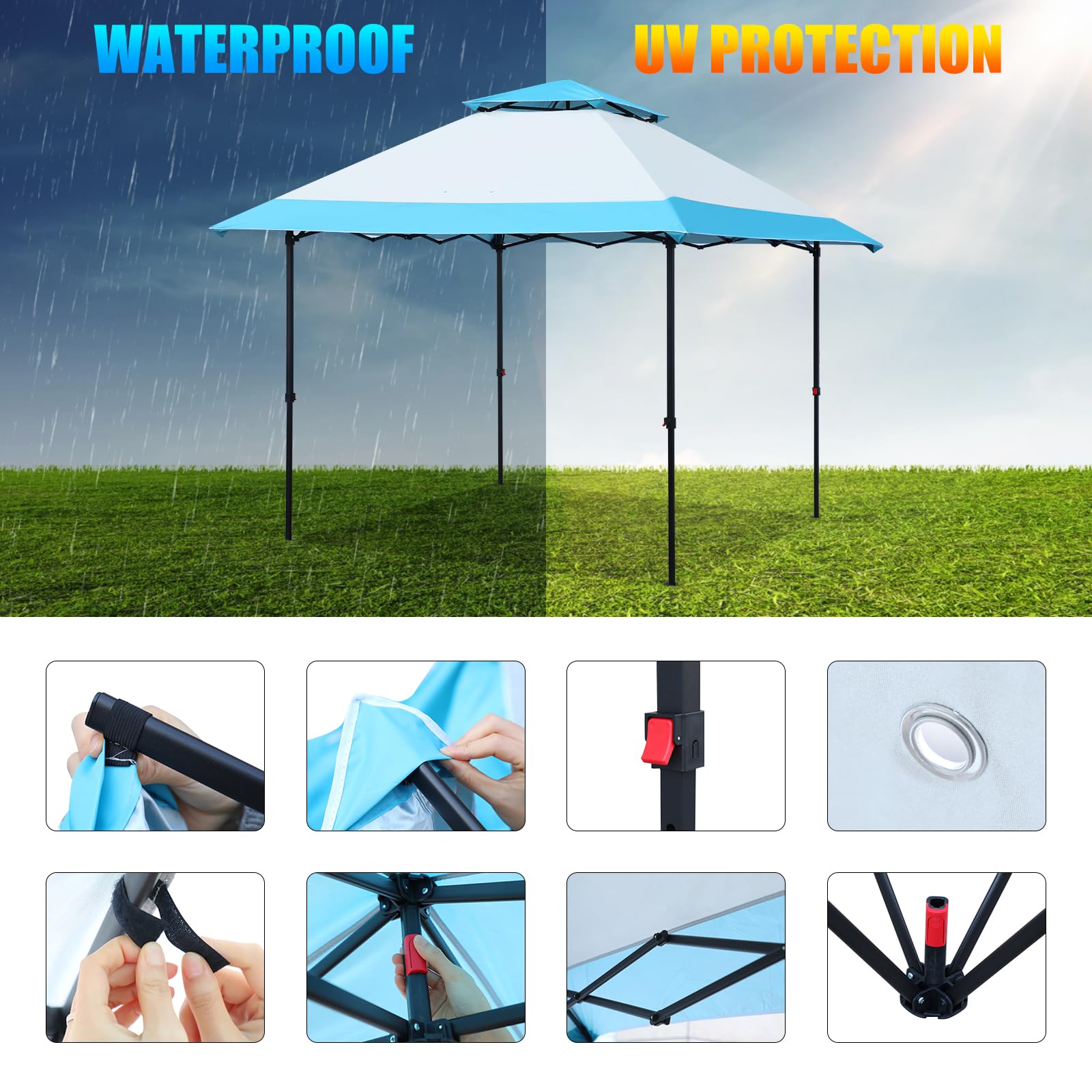 Tents For Camping MUKE 10 X 10 Pop Up Gazebo Canopy Tent