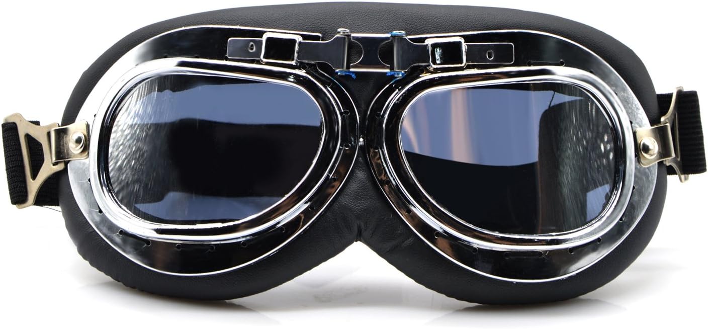 OutFans Costume Glasses Goggles Protective Eye Wear Goggles Face Decoration Goggles for Christmas Eve, Family Gatherings, Birthday Parties, School Cosplay Activities Men and Women (Silver Lenses)