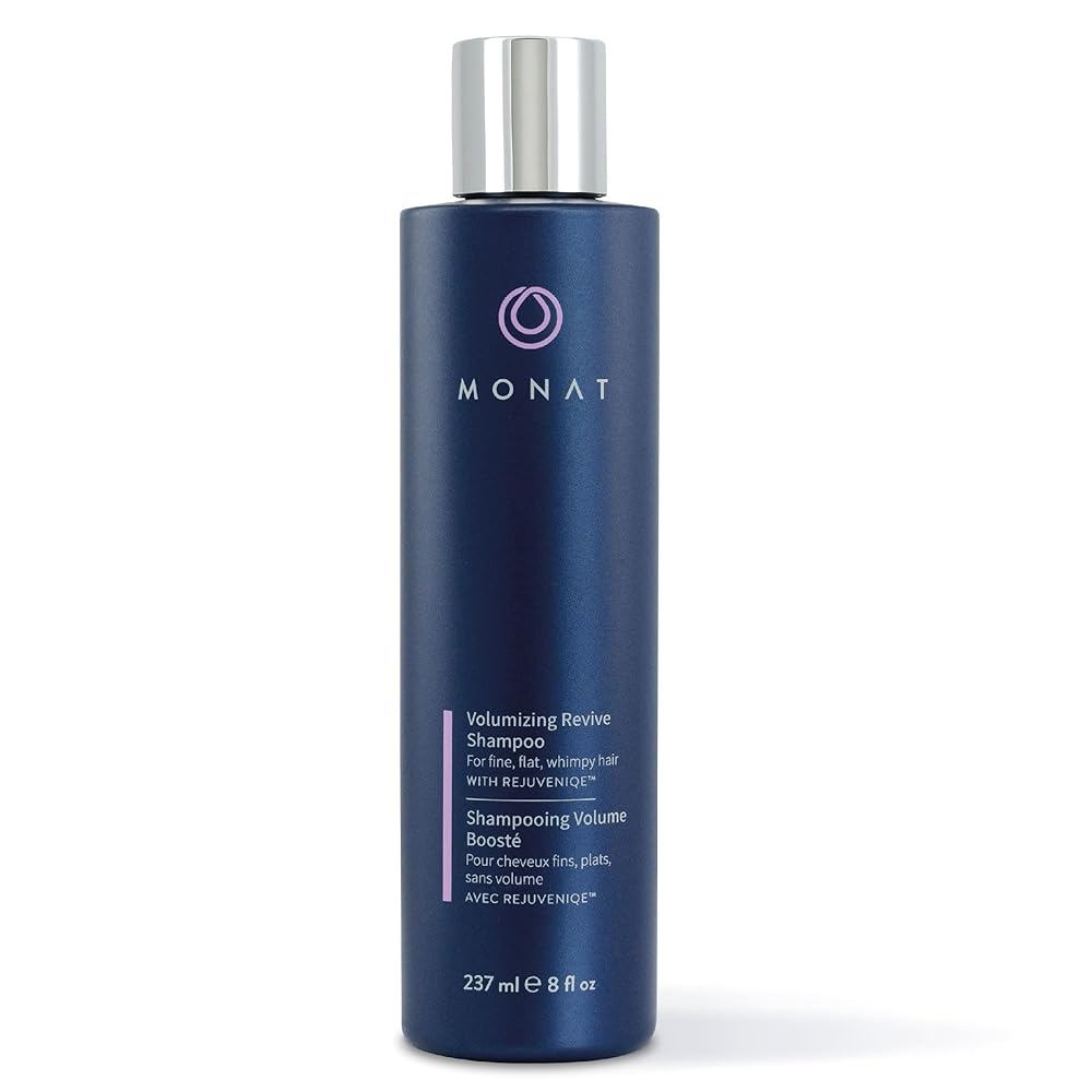 MONAT Volumizing Revive Shampoo Infused w/Rejuveniqe - Weightless Shampoo for Fine, Flat Hair - Amplifies Volume, Adds Softness, Shine - Cleanses and Protects with UV Defense - Net Wt 237ml (8 fl oz)