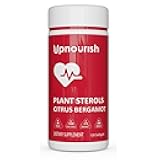 UpNourish Plant Sterols Citrus Bergamot Supplement with CoQ10, Omega 3, Olive Leaf, Turmeric Curcumin, Black Garlic and Niacin - 120 Softgels