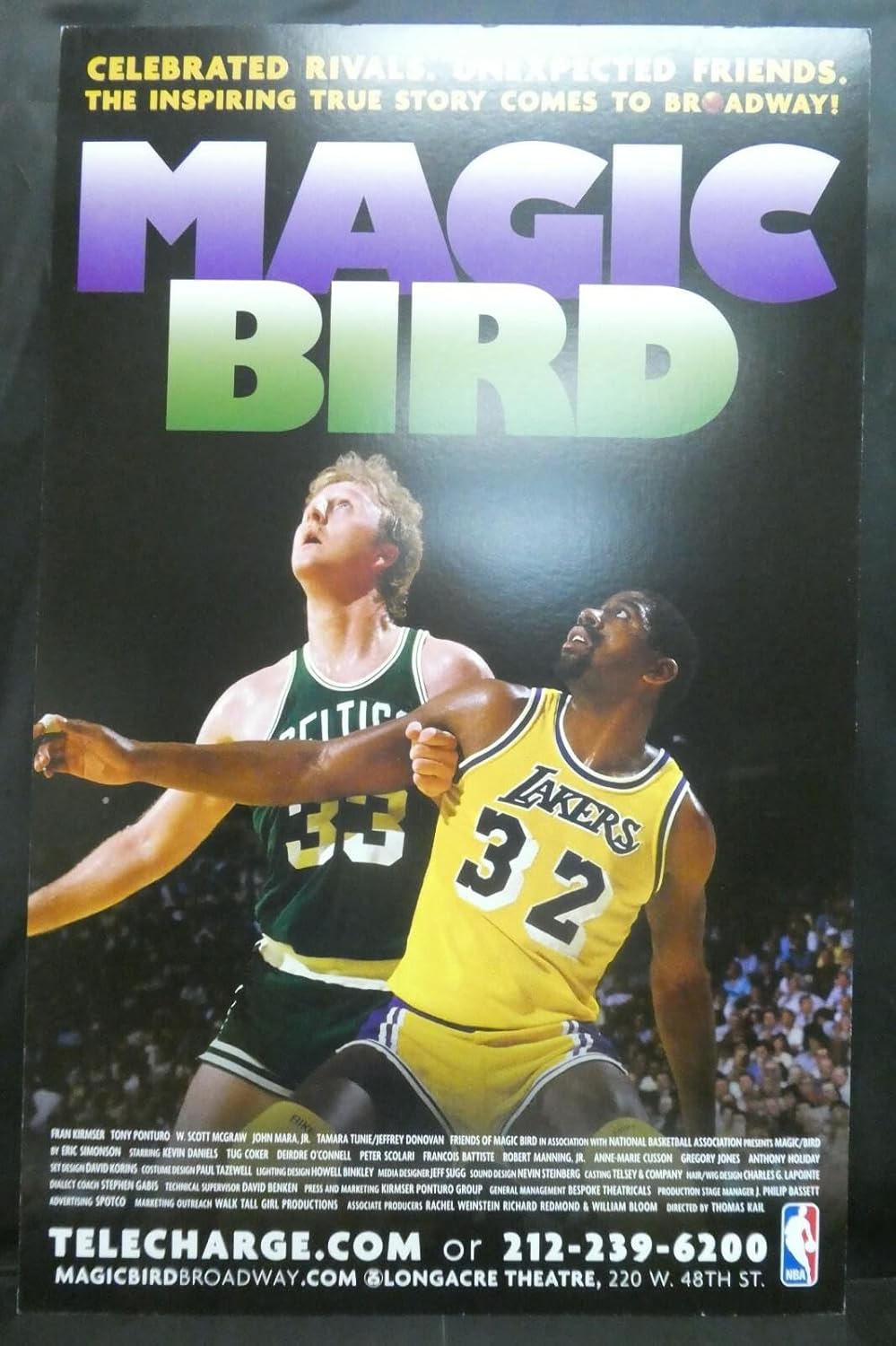 Magic Bird Theater Broadway Window Card Poster 14" x 22 - Unsigned Basketball Cards