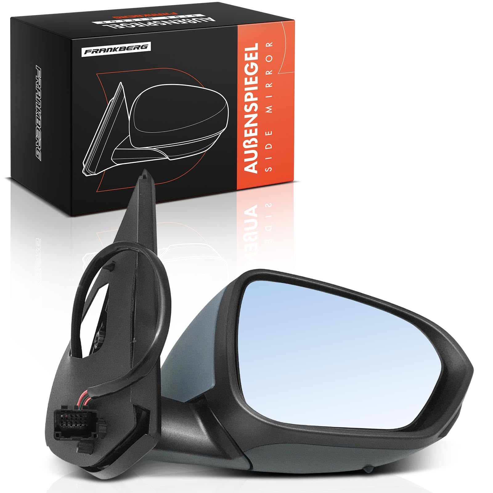 Frankberg Espejo Retrovisor exterior derecho eléctrico 9-Polos &-Plegable eléctricamente Compatible con Duster HM SUV 2017-2024 963016324R