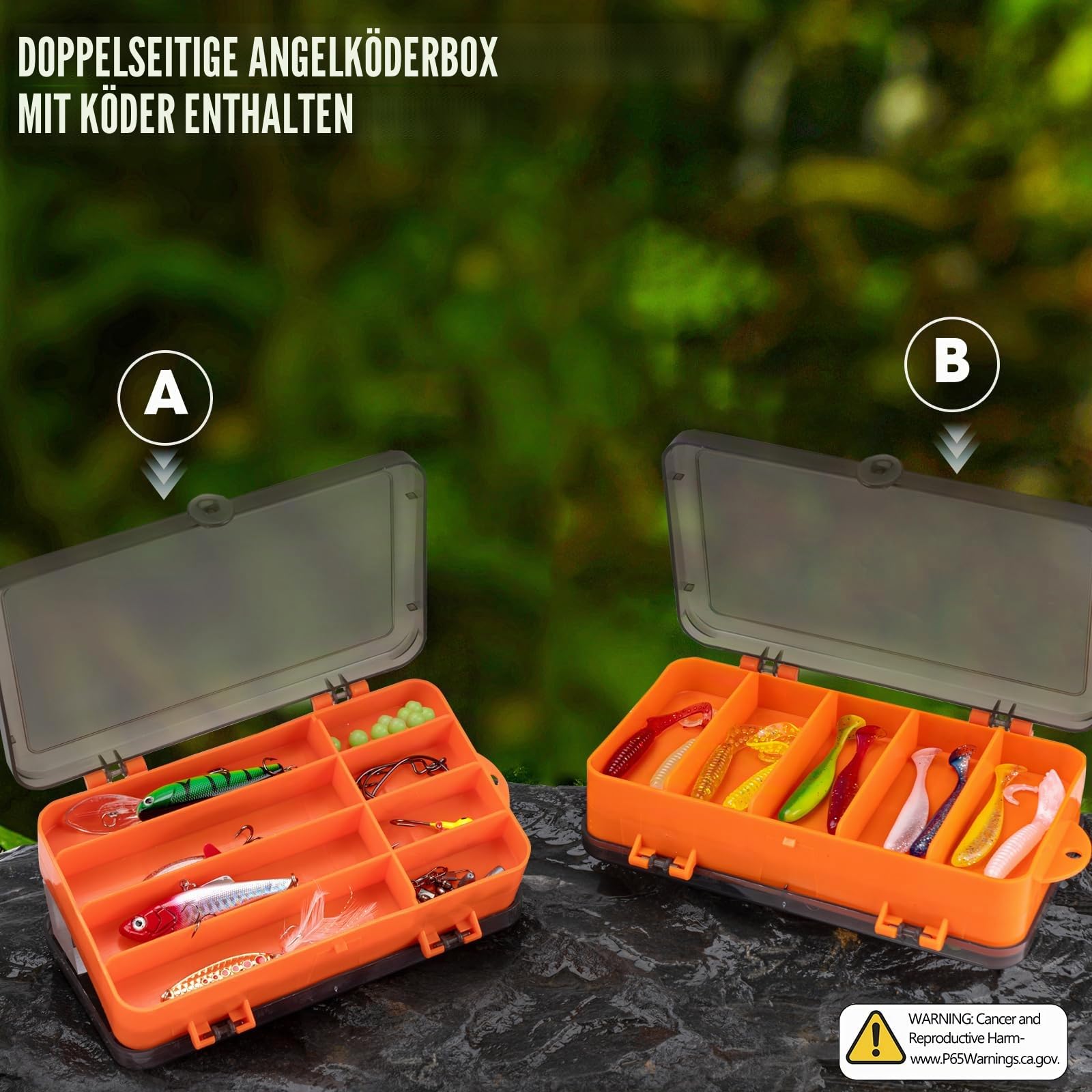 THKFISH Angelruten- und Rollen-Set mit Rucksack, Teleskop-Angelrute, Spinnrolle, Angelködern, Zange und Fischgreifer für Erwachsene