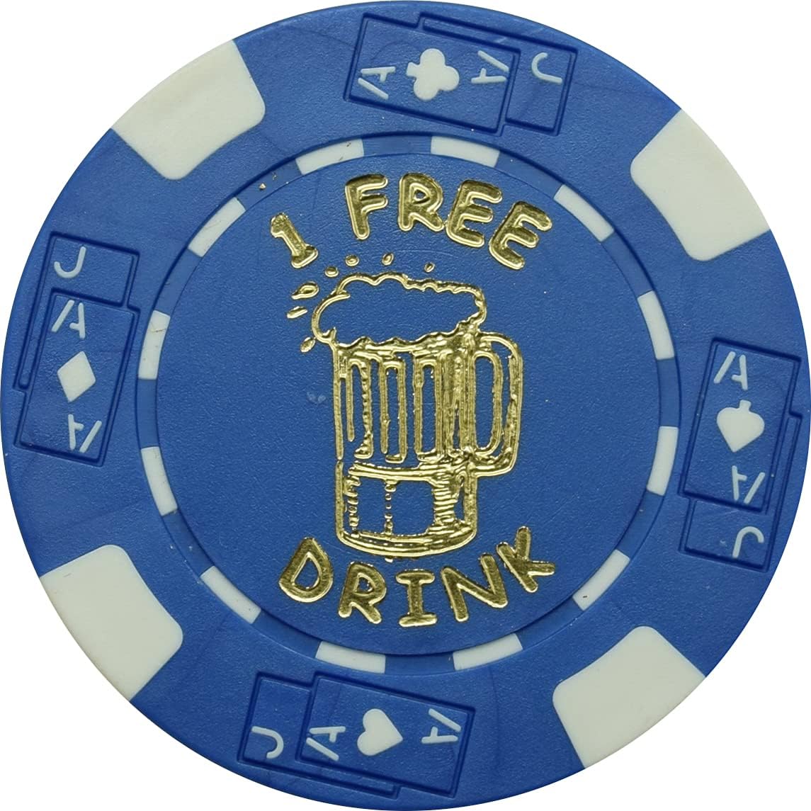 100 Free Drink Poker Chips Tokens for Restaurants OR BAR - Beer Mug