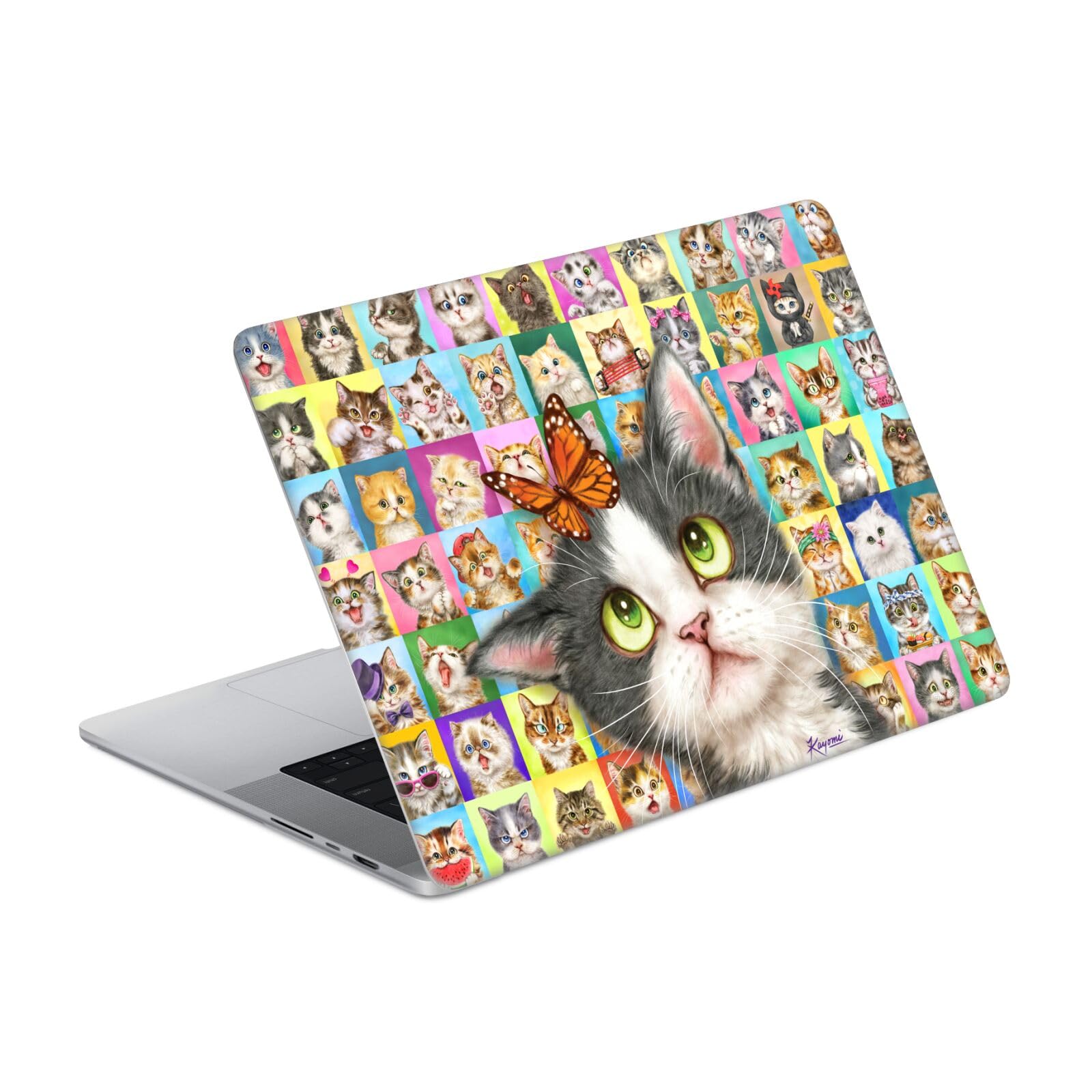 Protection MacBook Pro 14 anti-rayures skin vinyle chat A2442 - 7