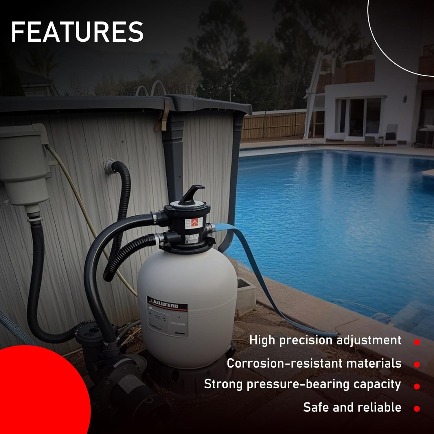 SPX0714BA Key Cover and Handle Assembly fits for Hayward SP0714T Multiport Valves