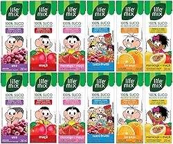 Kit com 12 Sucos Sortidos 100% Suco sem Adição de Açúcares de 200mL cada - Life Mix