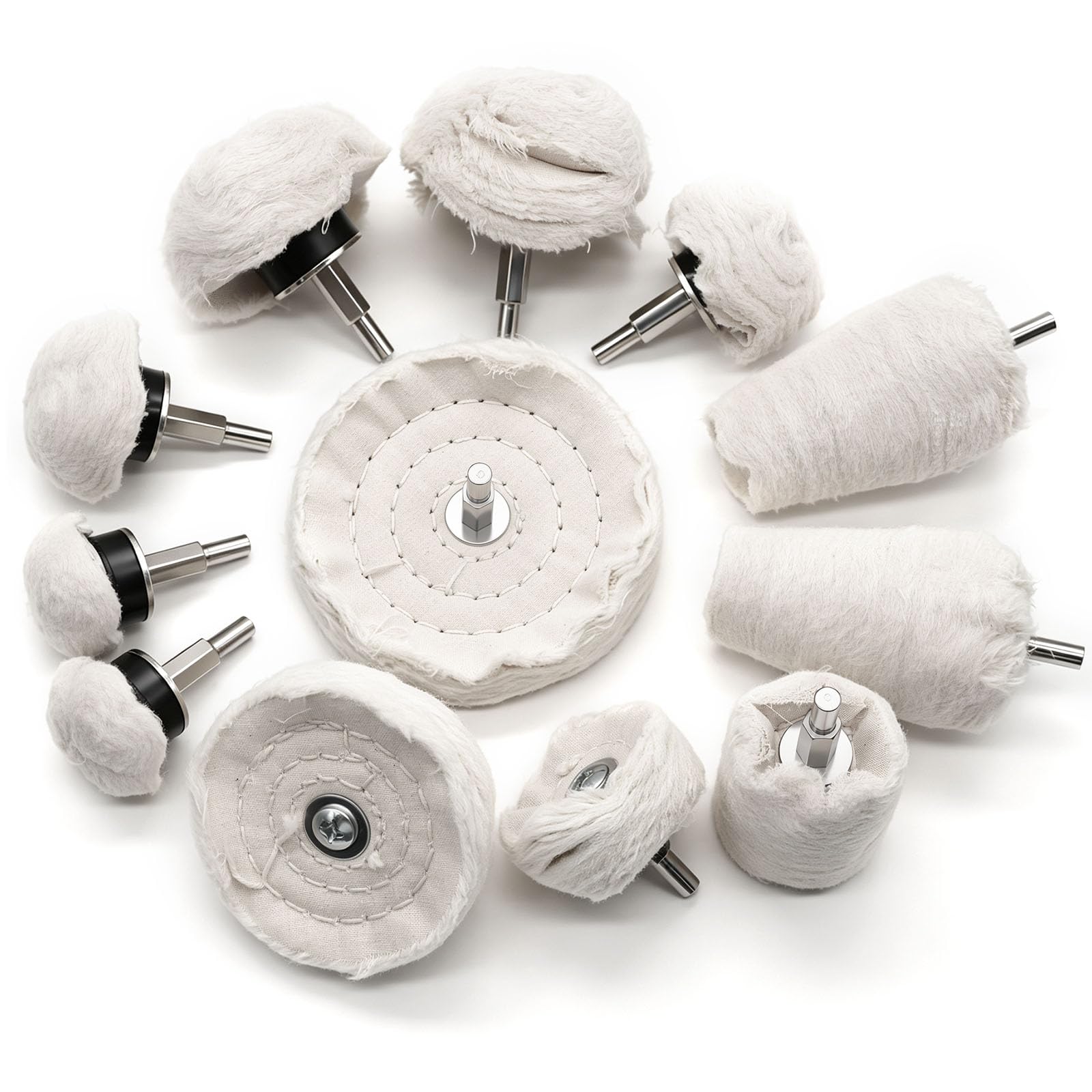Buffing Wheels Kit - Polish Metal, Wood & More -11