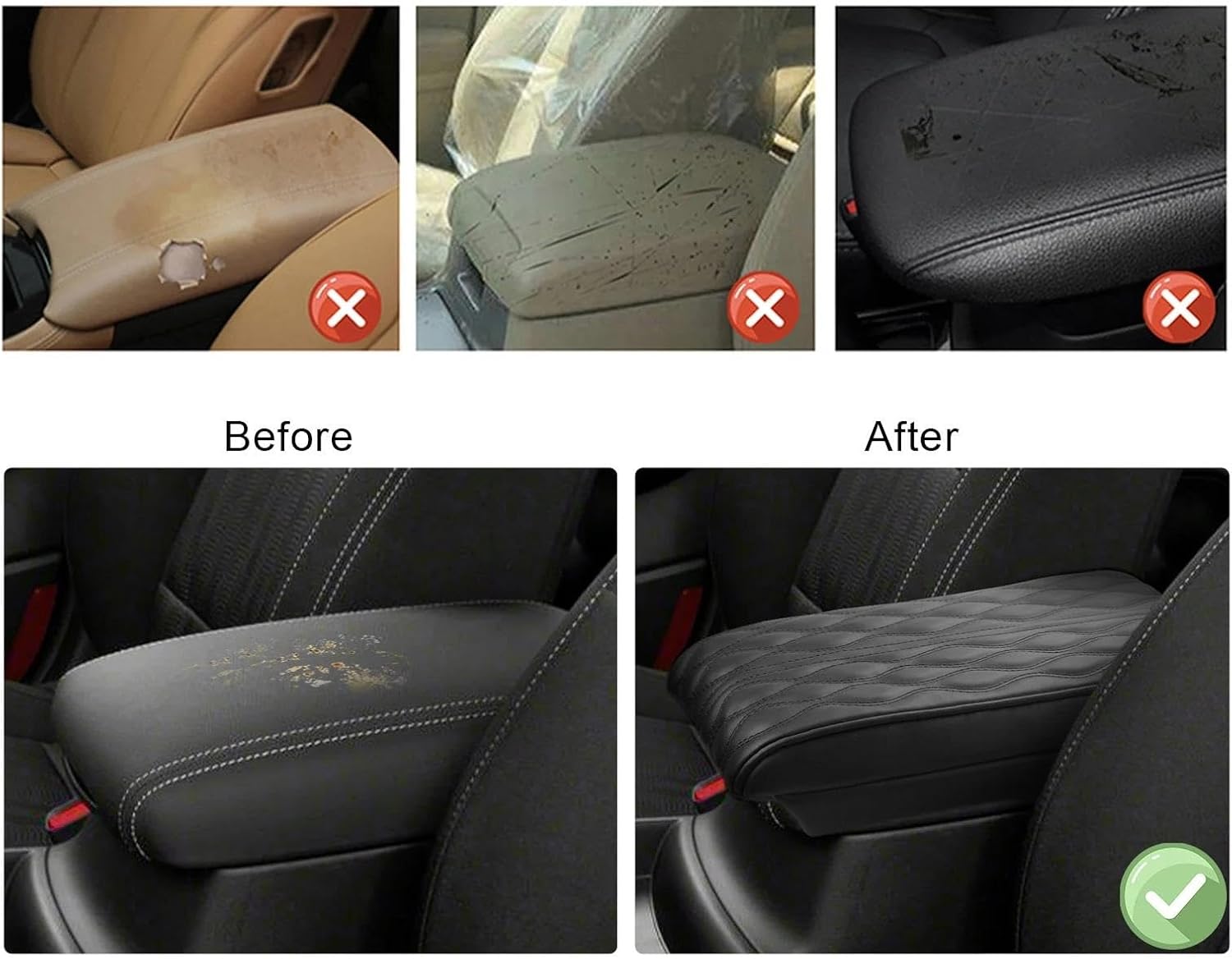 Armrest Box Protection Cover Compatible with Kia for Sportage for NQ5 2022-2025(Black)
