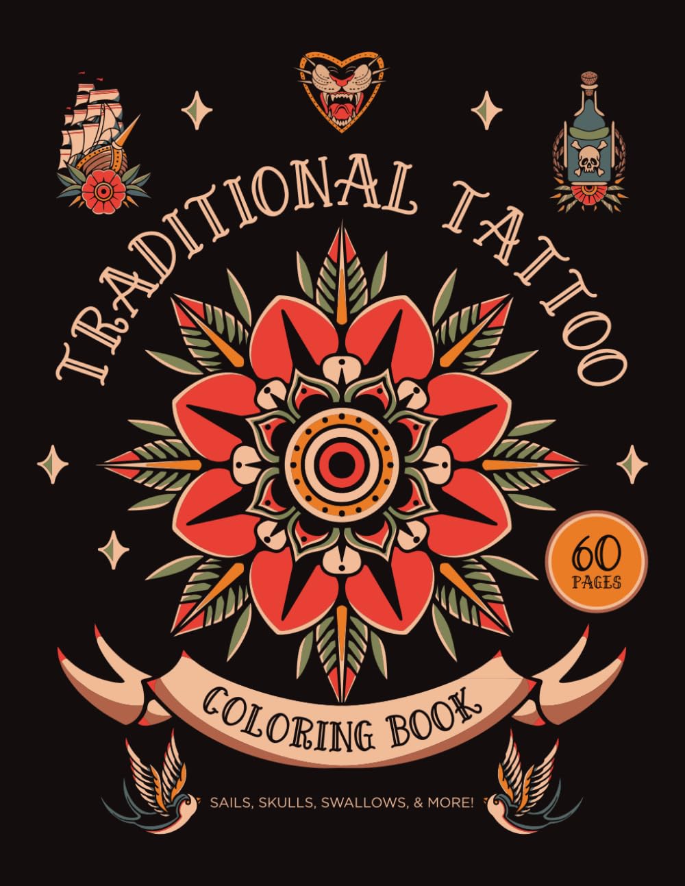 Traditional Tattoo Coloring Book