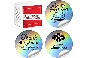 Phomemo Holographic Finish Laser Silver Labels for Small Business