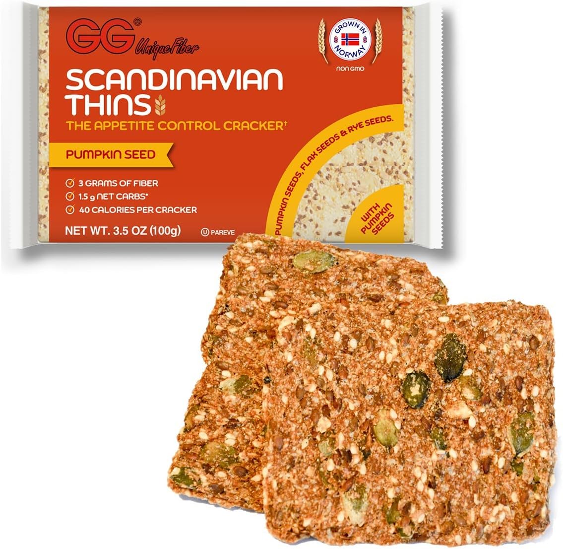 Gg Scandinavian Thins With Pumpkin Seeds - 5 count