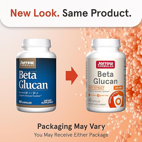 Miniatura 2 de Jarrow Formulas Beta glucano, suplemento dietético, apoyo inmunológico para la salud inmunológica, 60 cápsulas, suministro para 60 días
