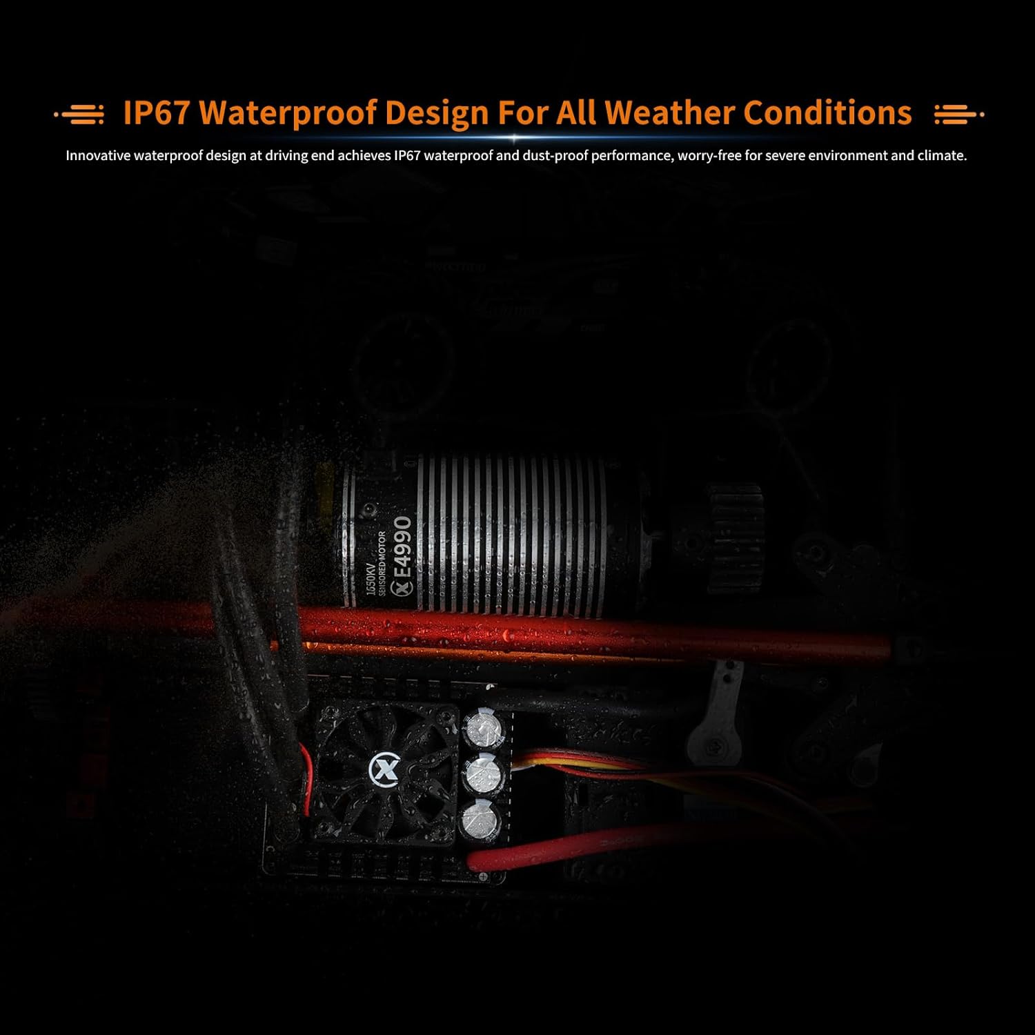 XC E4990 Sensored Brushless Motor for RC Car,3-8S Lipo 1650KV,IP67 Water Proof,Applicable to:1/6 1/7 On-Road,Short Course Monster - Image 8