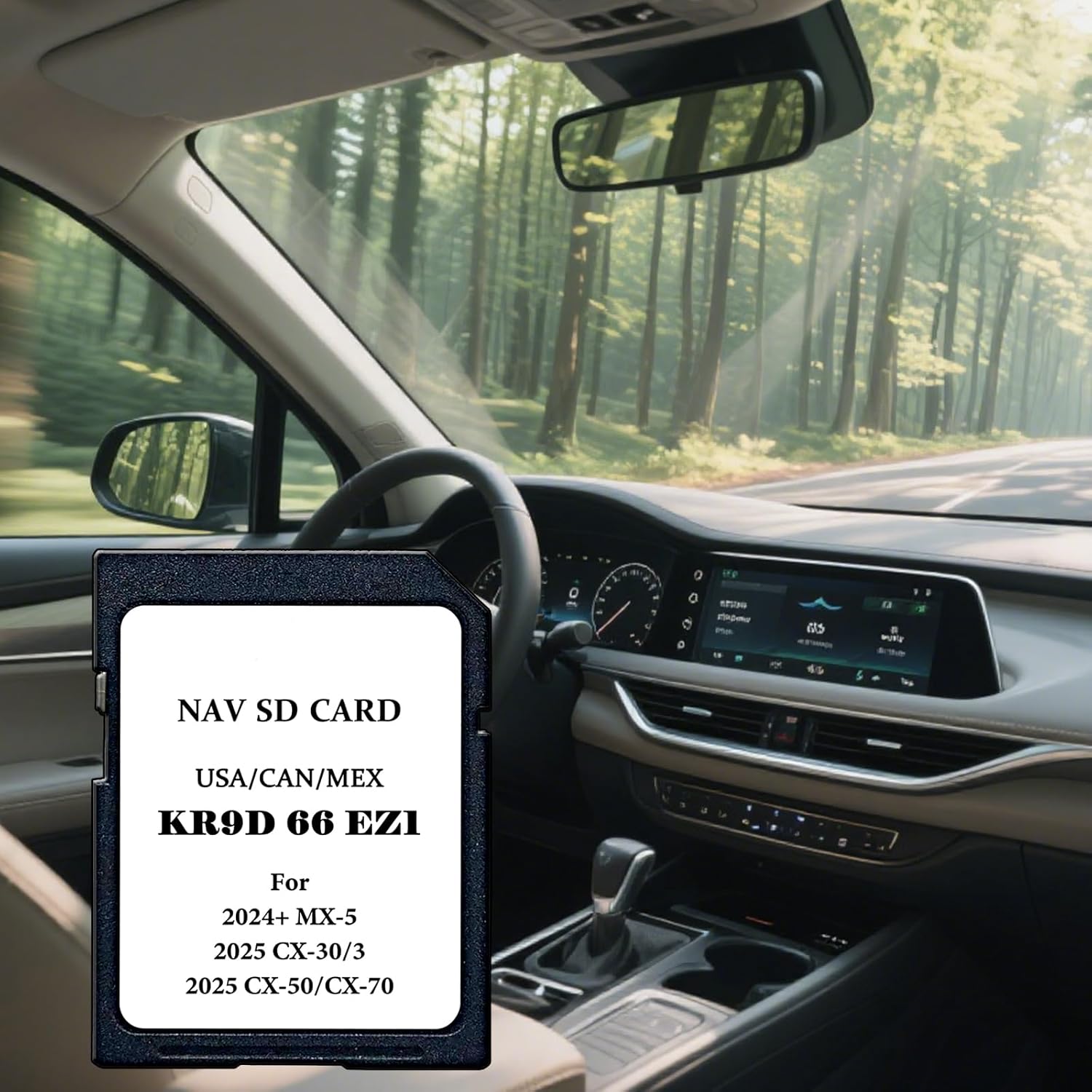KR9D66EZ1 Latest Version Navigation SD Card | Compatible with 3/CX-30/CX-50/CX-70 (2025), MX-5 (2024+) | GPS Maps USA/CAN/MEX