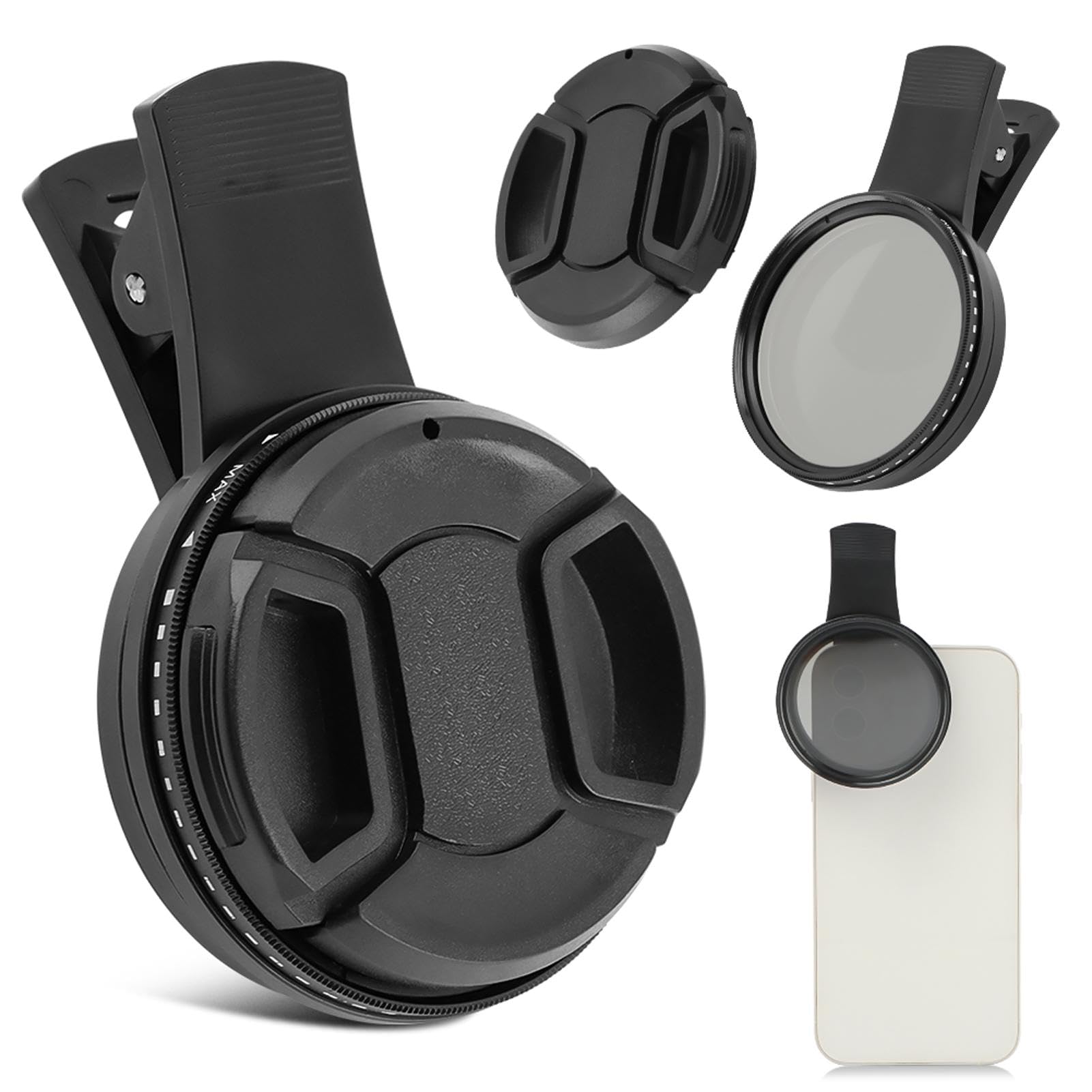 Sponsored Ad – 52mm Variable ND2-ND400 Filter, Clip-on Phone Lens ND Kit, Universal Adjustable Neutral Density Compatible With iPhone/Samsung/Android Smartphones (Size: 52mm)