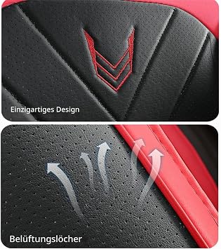 Car Seat Covers Complete Set 5 Seater for Volkswagen for VW Polo Car Seat Covers Leather Car Seat Cover Porosity Seat Covers Front and Rear Seat Protector Black Blue