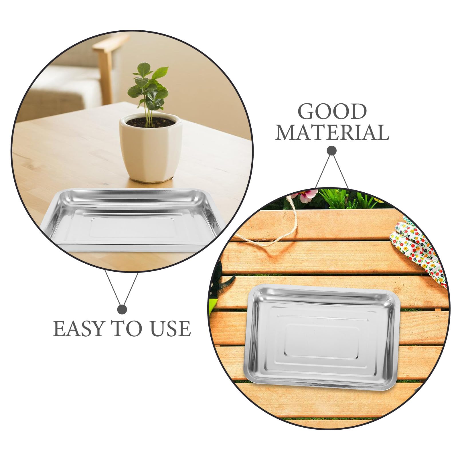 BESPORTBLE Bandeja para Germinación de Semillas Borde Alto y Diseño Apilable 8 Piezas de Acero Inoxidable y Protección Efectiva del Sistema Adecuado para Cultivo Interior en Alféizares