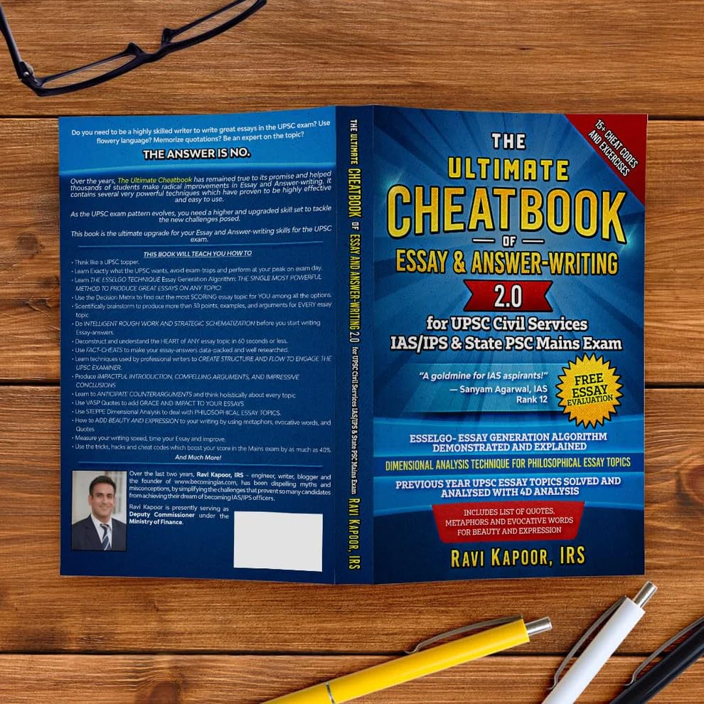 Image of TESTBOOK The Ultimate Cheatbook 2.0 for UPSC Civil Service | Prelims & Mains Exam Preparation | IAS, IPS, IES, CSE, CAPF, UPSC & State PSC | Essay & Answer Writing book | by IRS Ravi Kapoor