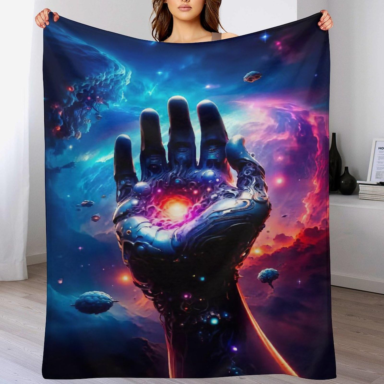 Manta para sofá acogedora de forro polar perfecta para tardes de cine